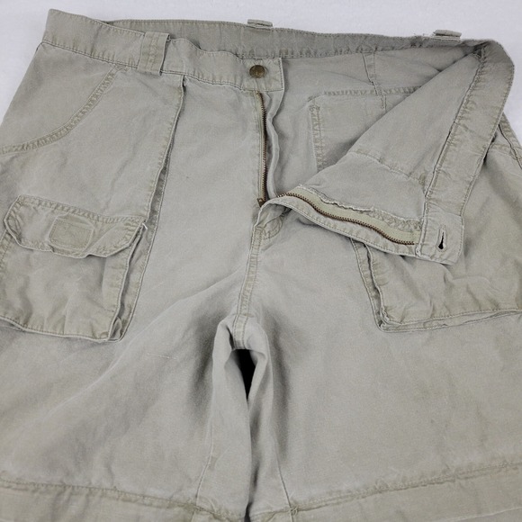 REI Convertible Cargo Pants Mens 40 Measures 38 X 33 100% Cotton Khaki Beige - Picture 7 of 12